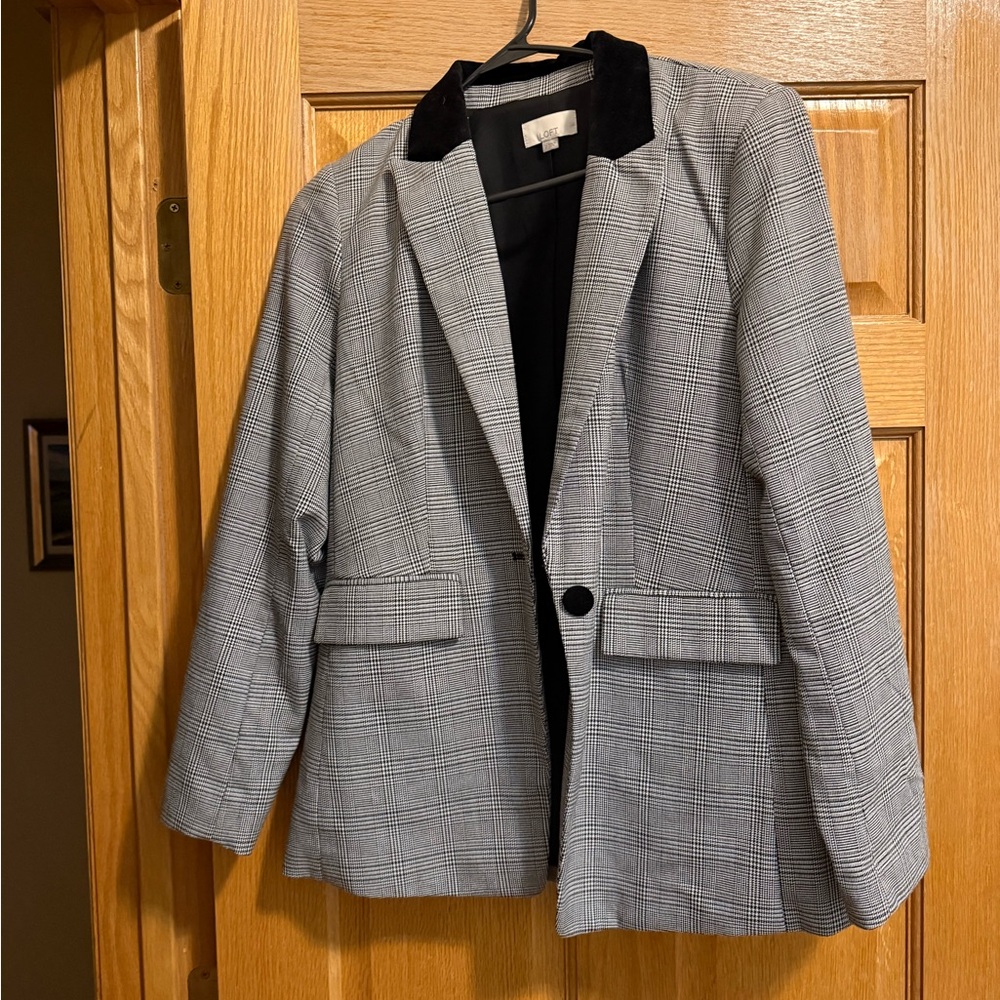 Loft Plaid Blazer